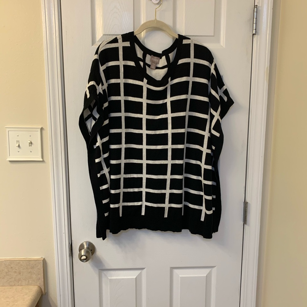 Women’s Chico’s Sweater Black and White